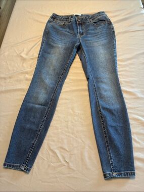 For The Republic Blue Skinny Jeans - Mild Fade